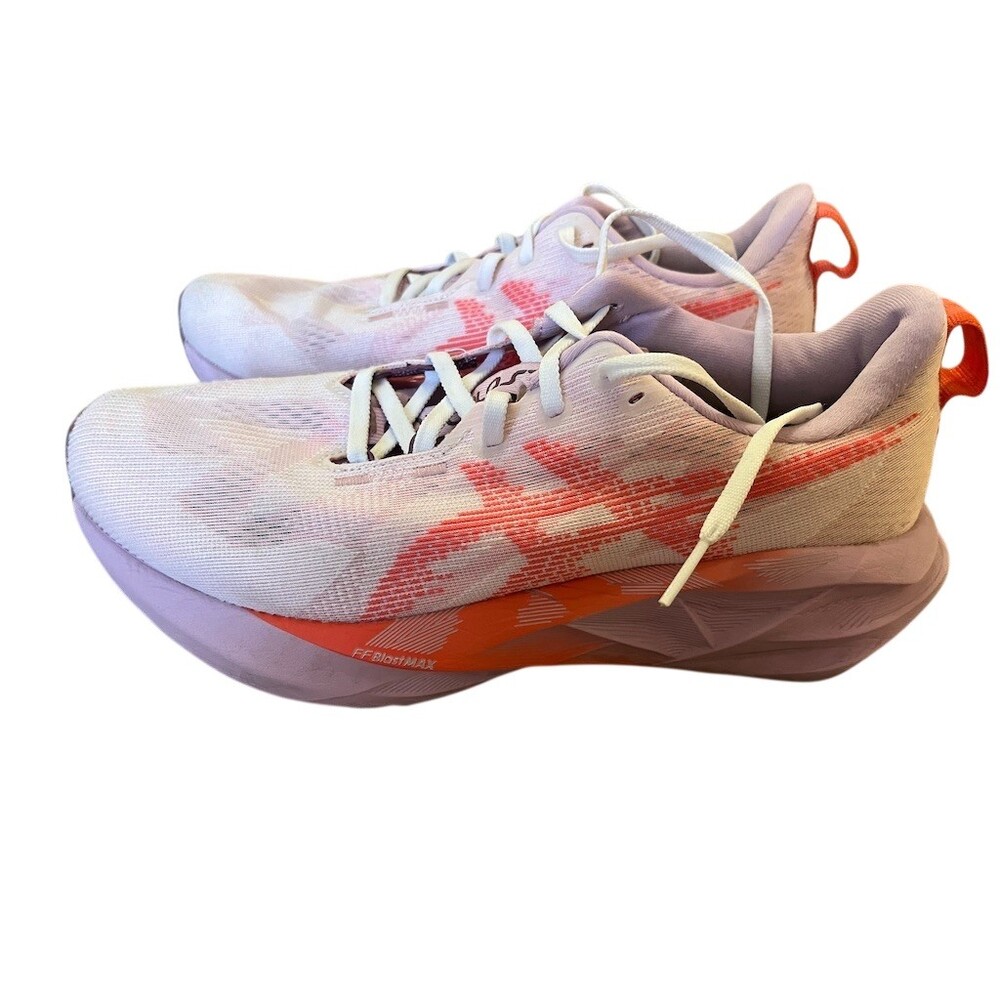 ASICS Novablast 5 Women's Running Shoes White/Coral Reef Pink Size 9